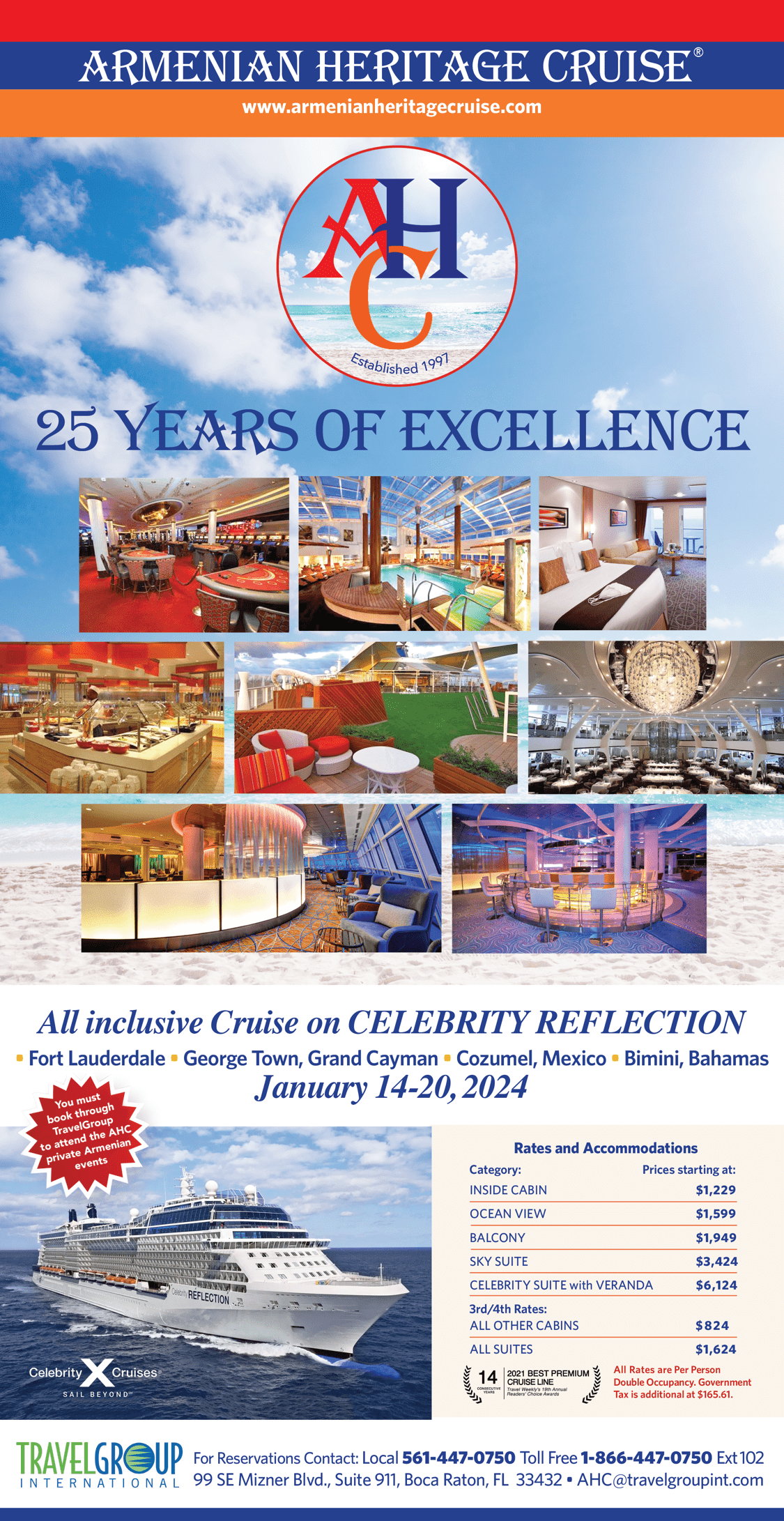 2024 Armenian Heritage Cruise and Resort Armenian Heritage Cruise